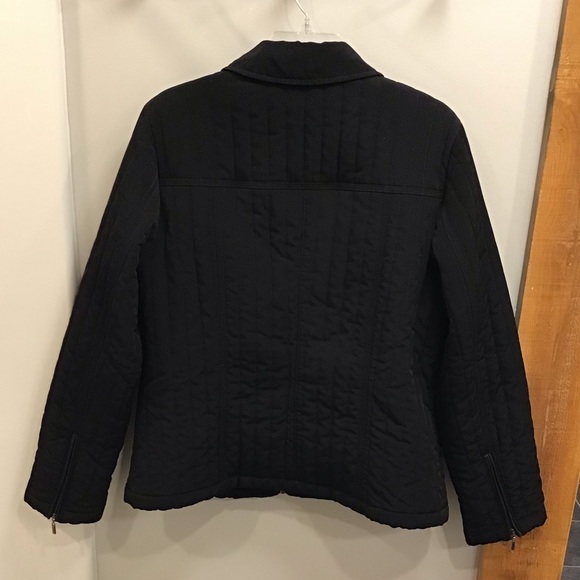 Sonoma Quilted Zip Front Insulated Black Jacket Large - Picture 8 of 14